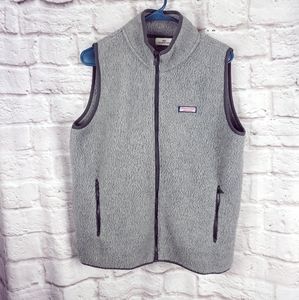 Vineyard Vines medium grey fleece vest